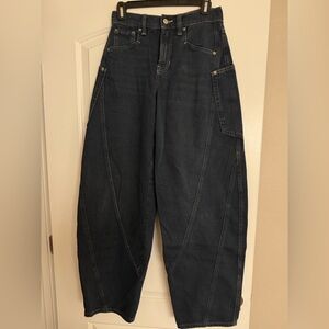 Free People Black Barrel Jeans
